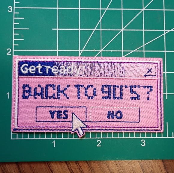 Hot Topic Accessories - 2/$10 Pink 'Back to 90s?' Patch